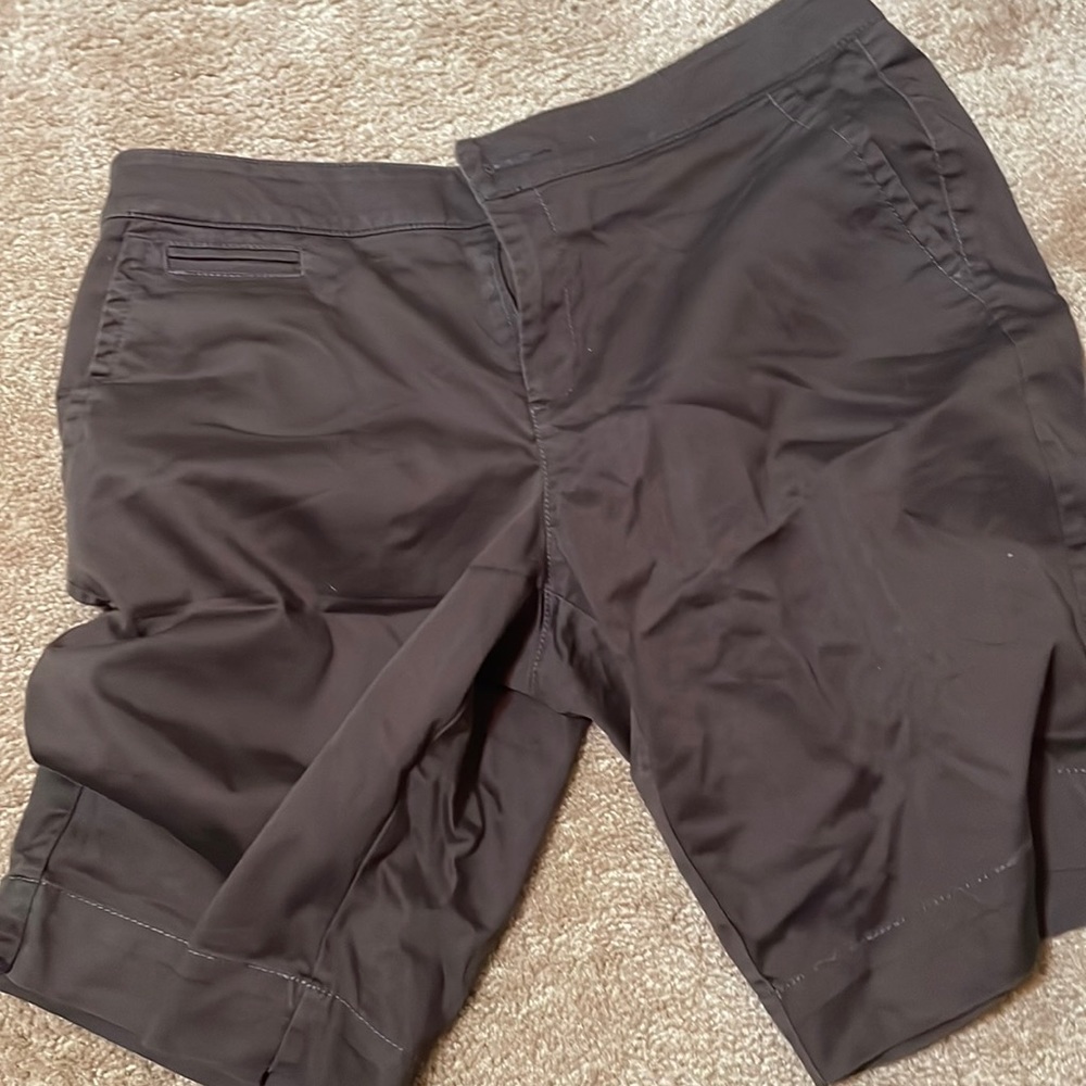 Dockers brown shorts mid rise curvy 12